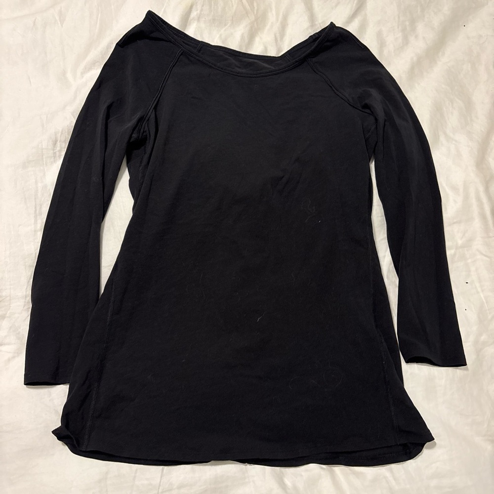 Lululemon Athletica Black Cotton Long Sleeve